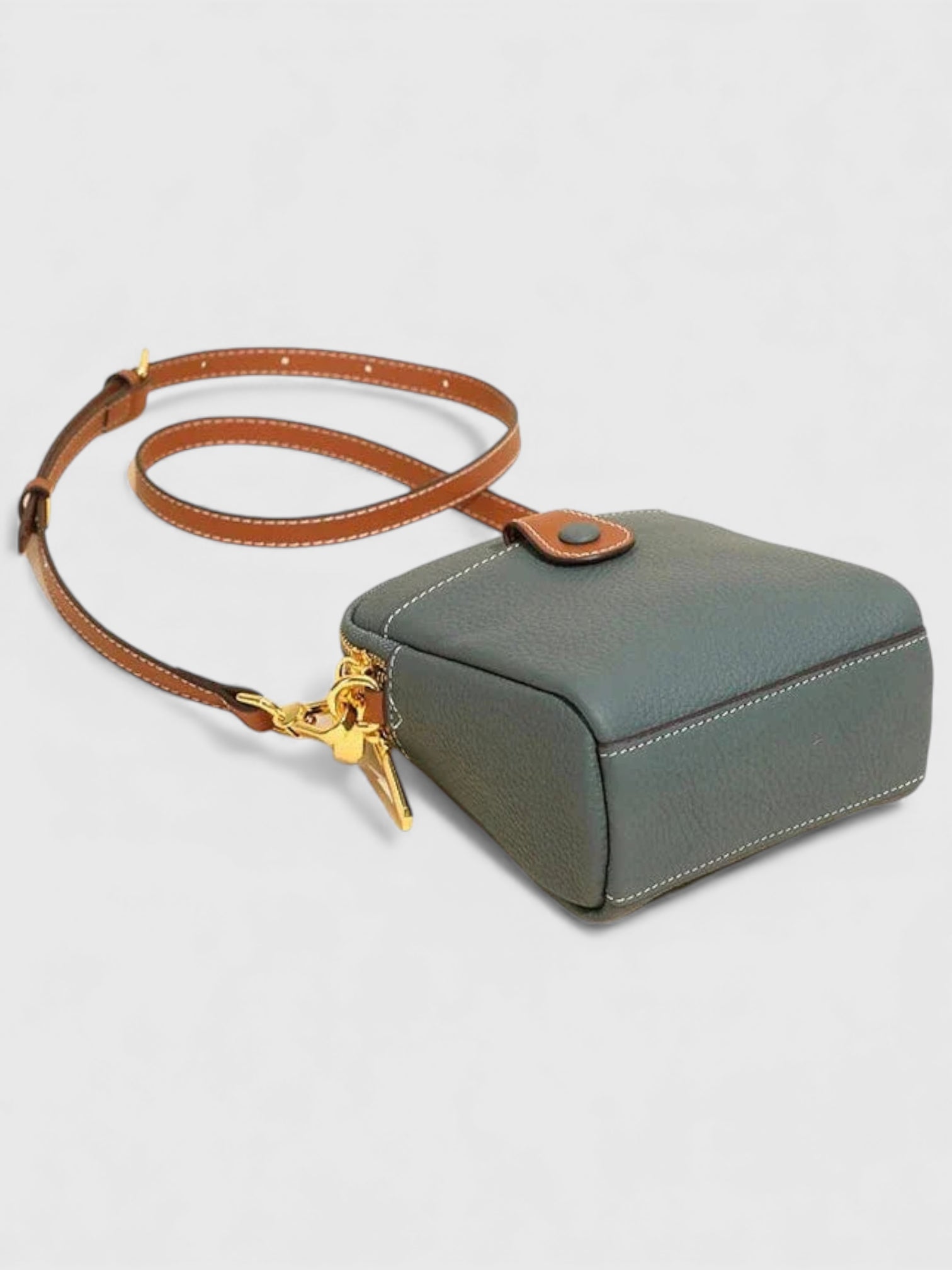 Mini sac bleu-gris double zip - L'Horizon