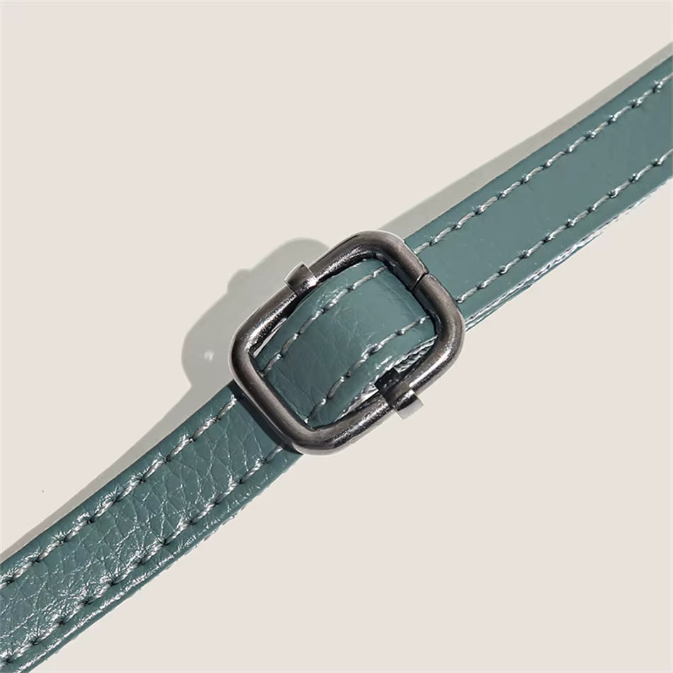 Petit sac bandoulière en cuir bleu - L'Azur