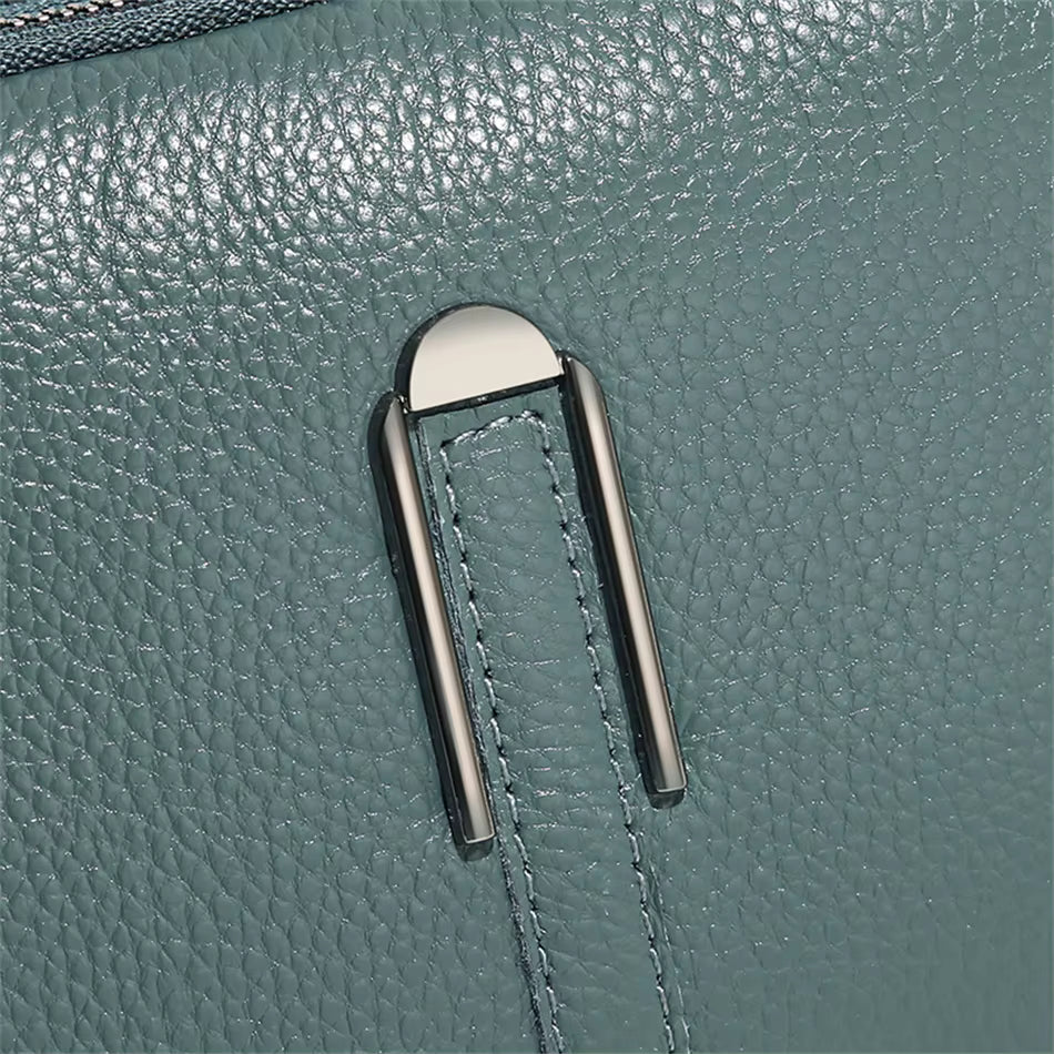 Petit sac bandoulière en cuir bleu - L'Azur