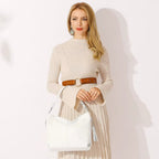 Sac bandoulière double pompon en cuir - Le Jumeau