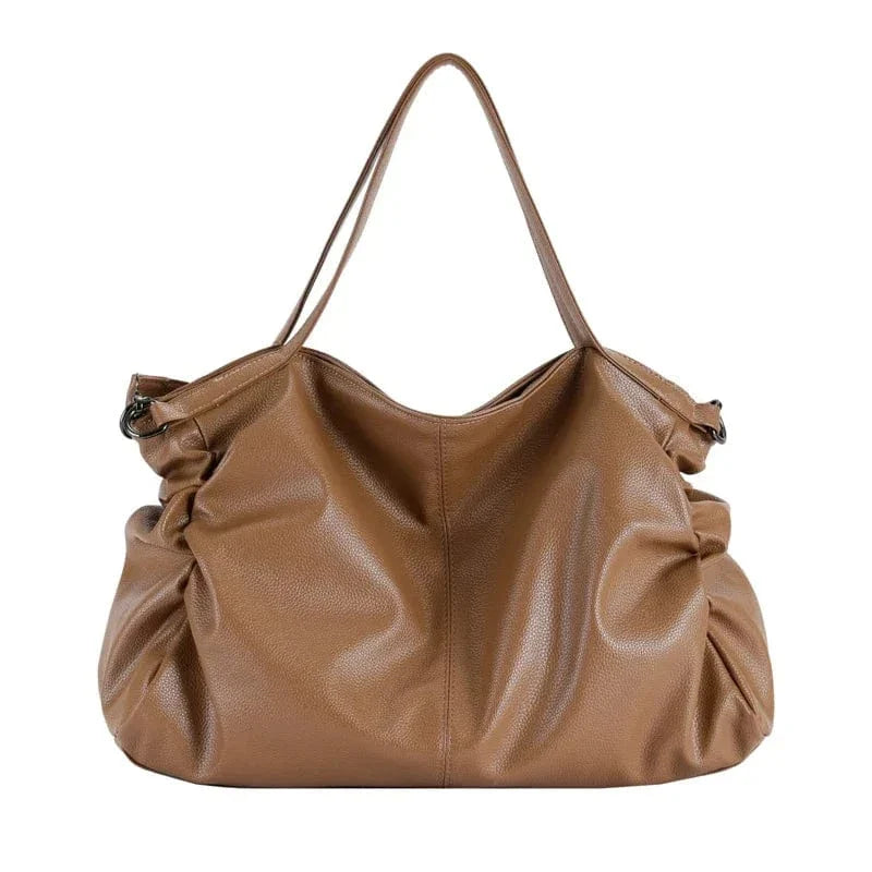 Big Tote Bags for Women Large Hobo Shopper Bag Roomy Handbag Quality Soft Leather Crossbody Bag Ladies Travel Shoulder Bag Sac Khaki