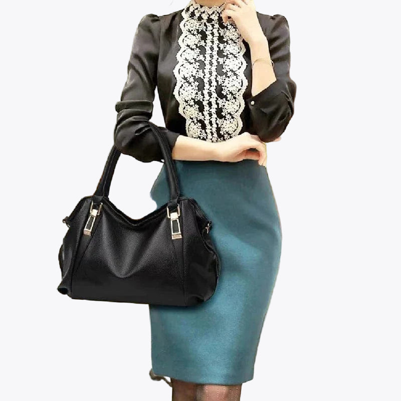 Casual Fashion Women Shoulder Bag Solid Color Soft Large Capacity Bag Crossbody Handbag