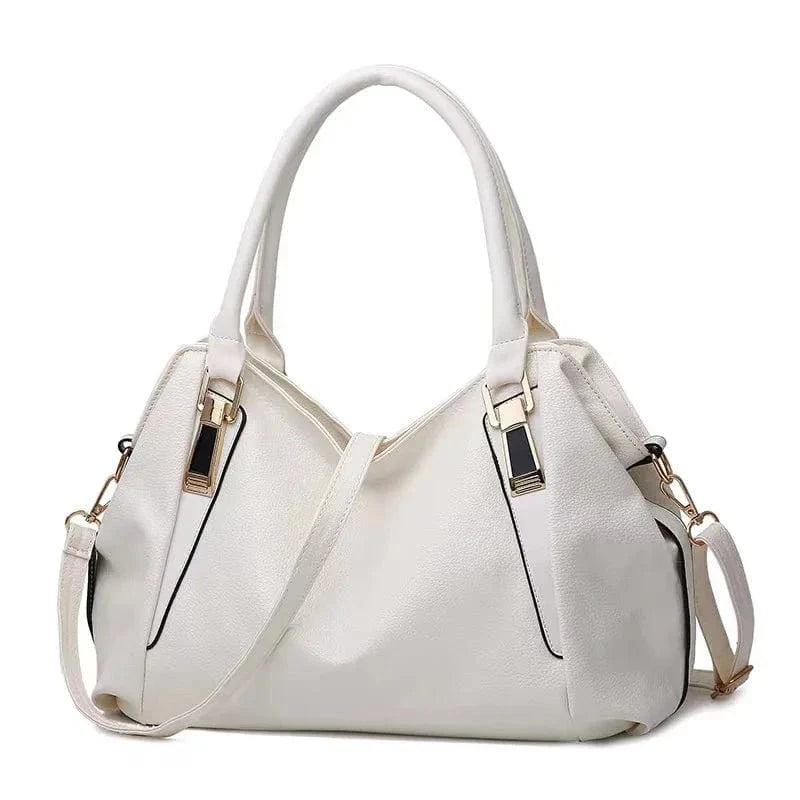 Casual Fashion Women Shoulder Bag Solid Color Soft Large Capacity Bag Crossbody Handbag beige