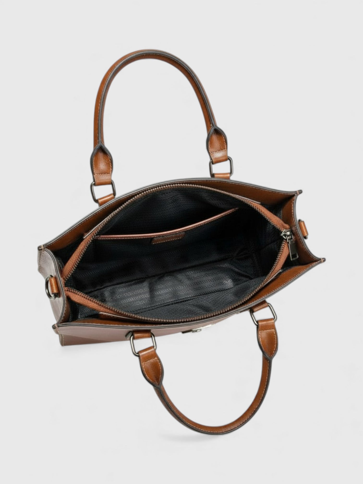 Sac cartable bandoulière en cuir lustré - Le Bichon