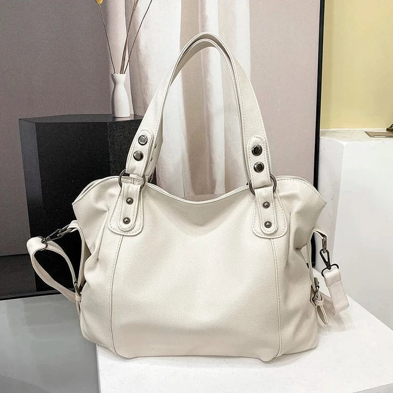 Female Hobo Handbag Large Capacity Shoulder Bags Big Stylsih Tote Bag Ladies Soft Leather Hobos Messenger Bags Women Shopper Bag beige