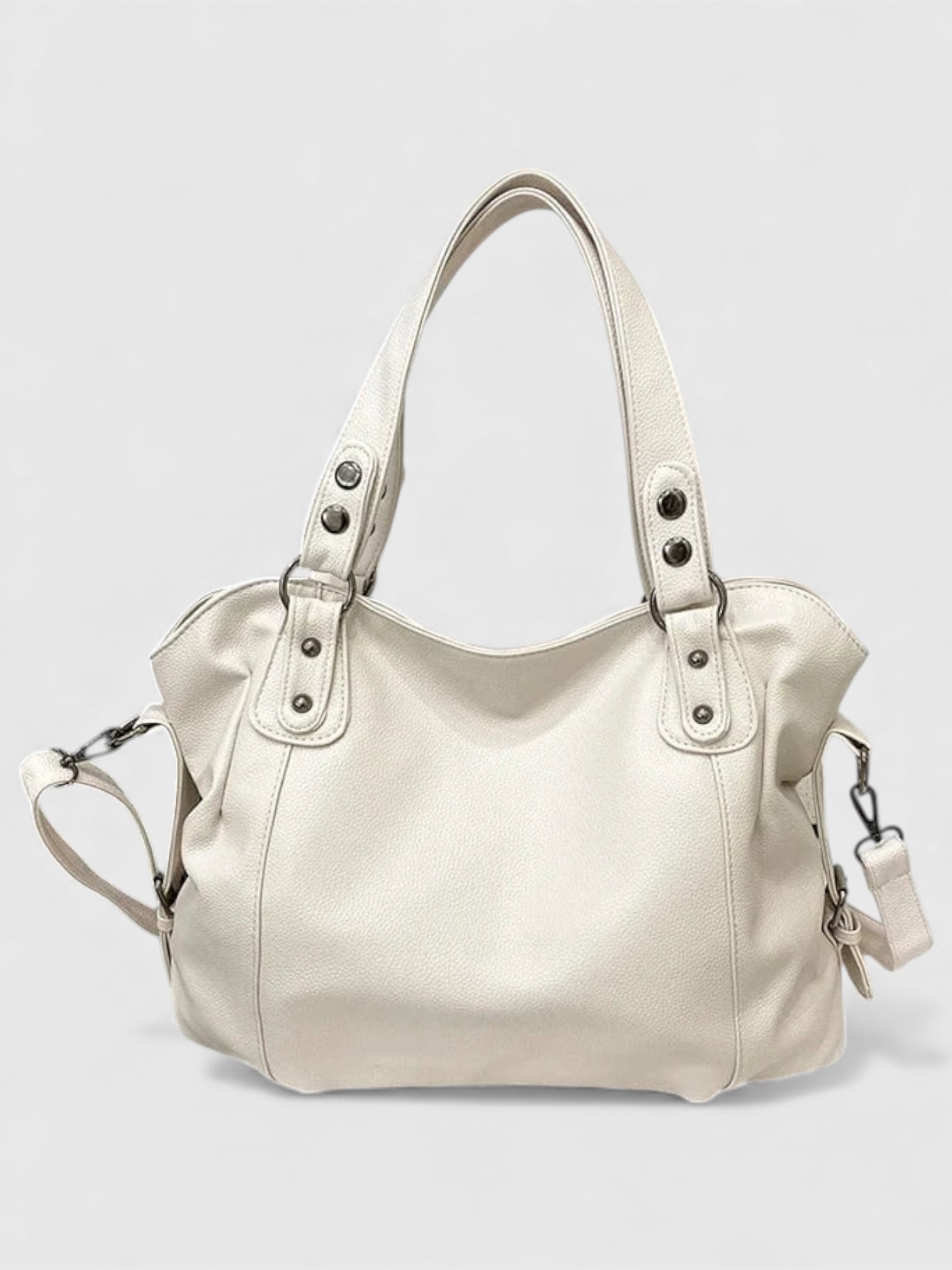 Grand sac cuir vegan grainé noir - La Terre Noire