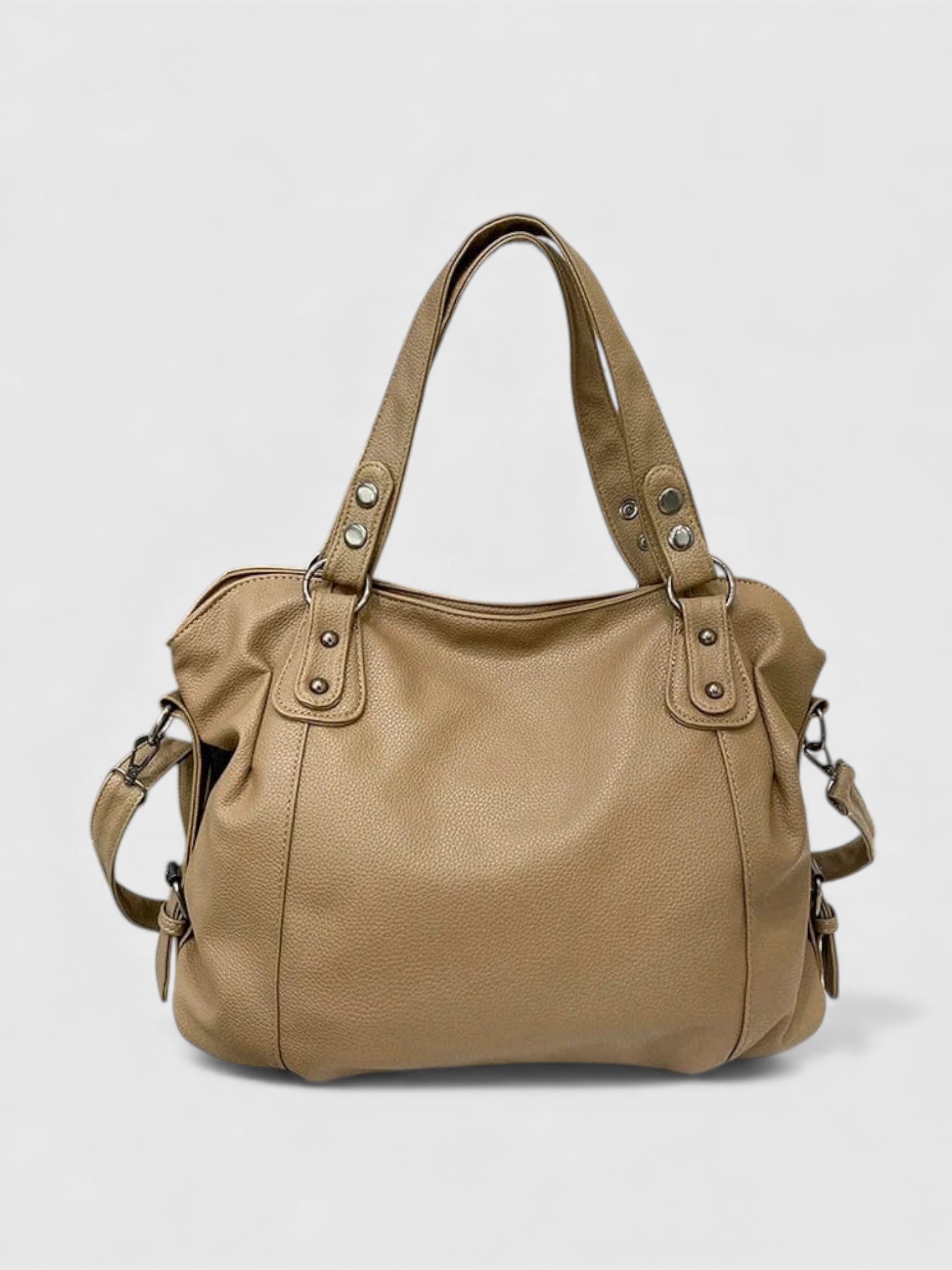 Grand sac cuir vegan grainé noir - La Terre Noire