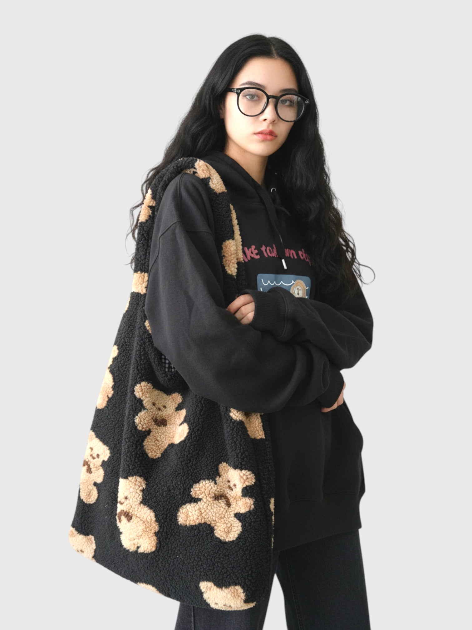 Sac bandoulière moumoute ourson - Le Câlin