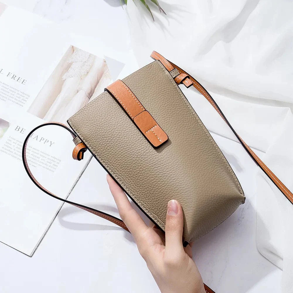 Genuine Leather Women Shoulder Bags Luxury Brands Mini Female Mobile Phone Bag High Quality Women Handbags Female Messenger Bag