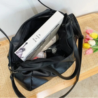 Large Black Shoulder crossbody Bags for Women 2024 Hobo Shopper Sac Solid Color Quality PU Leather Handbag Lady Travel Tote Bag