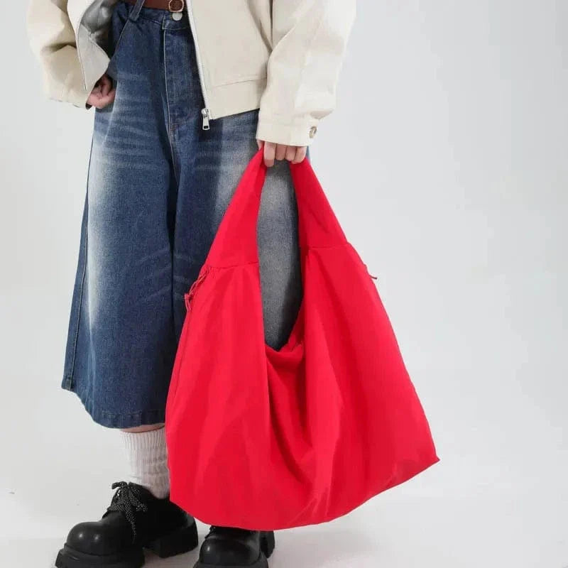 Large Capacity Commuter Casual Canvas Tote Bag Women's 2025 New Style Single Shoulder Shopping Bag Neutral Minimalist Style