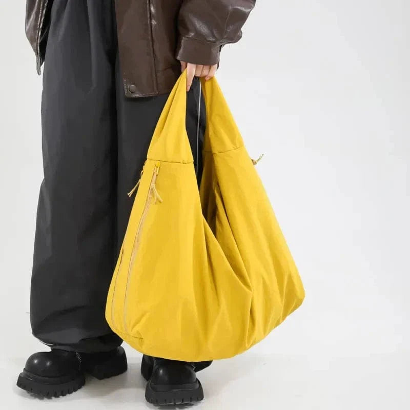 Large Capacity Commuter Casual Canvas Tote Bag Women's 2025 New Style Single Shoulder Shopping Bag Neutral Minimalist Style