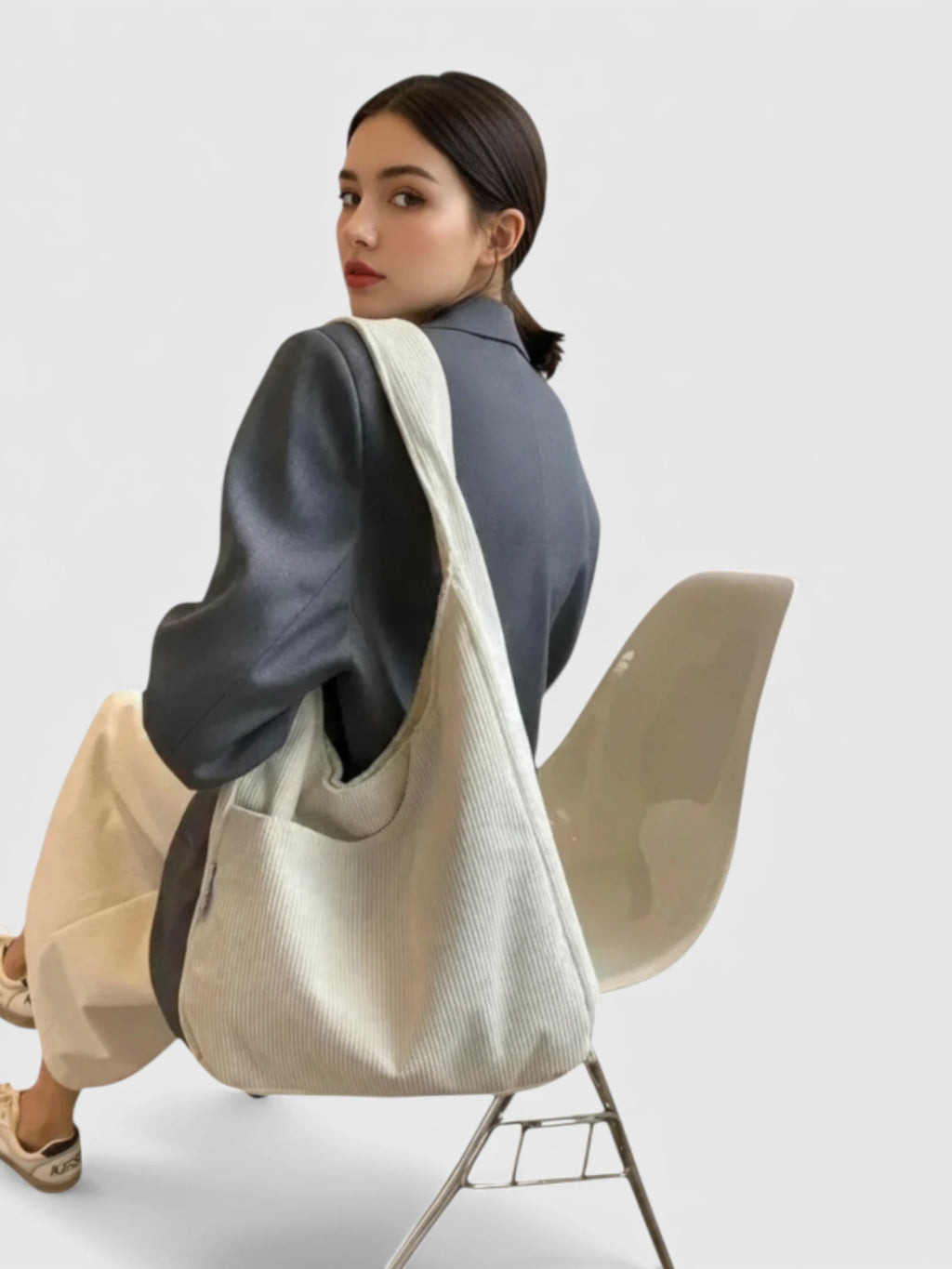 Sac bandoulière femme velours souple - La Douceur