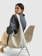 Sac bandoulière femme velours souple - La Douceur