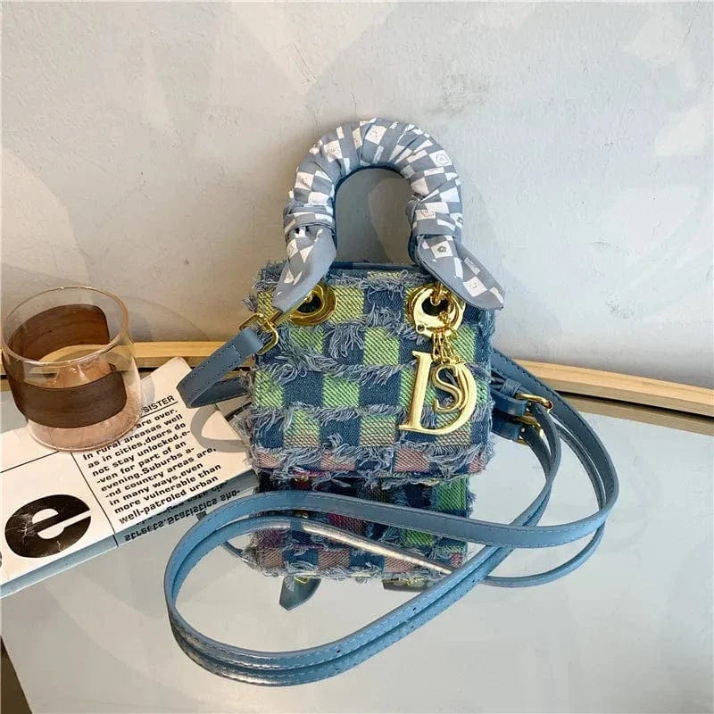 Mini sac bandoulière en tweed à carreaux N°2