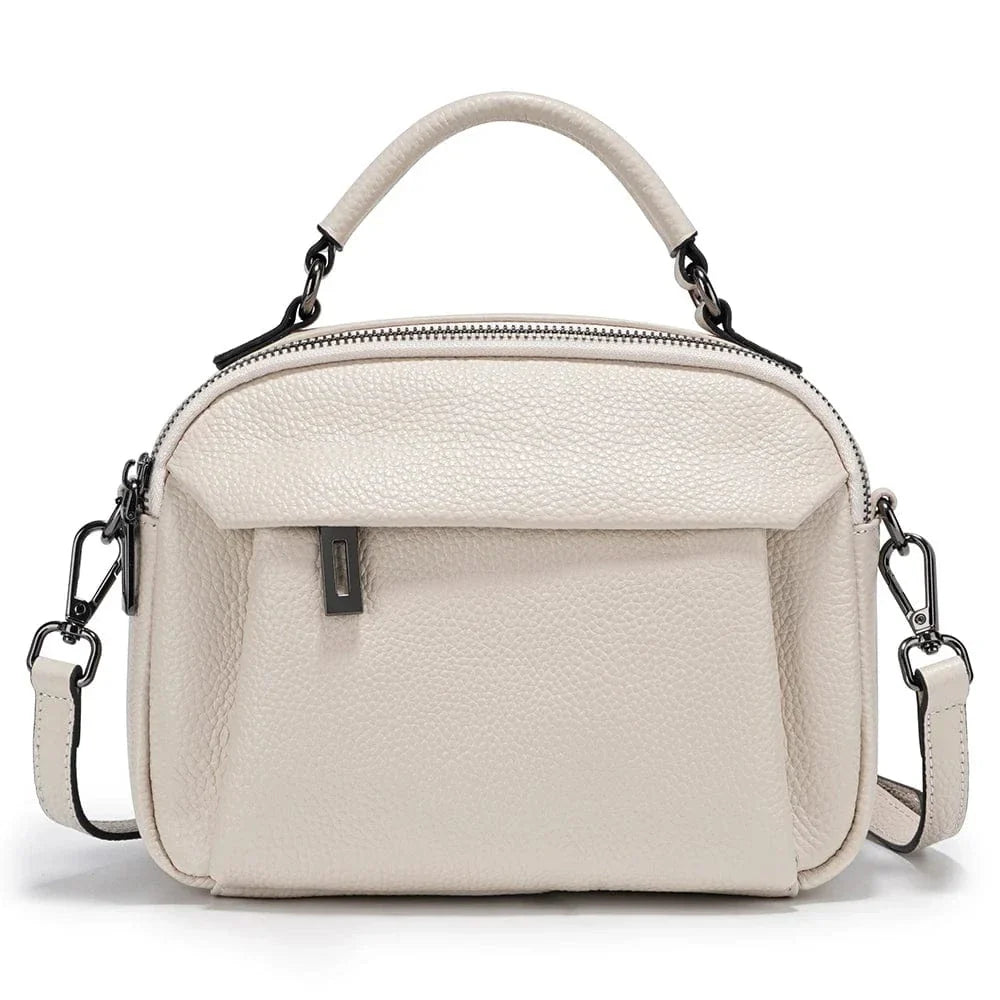 Mini sac bandoulière turquoise en cuir Beige