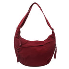 Nylon Fabric Shoulder Bag New High Capacity Women's Crossbody Messenger Bag Leisure Versatile Shoulder Hobos Bag Red