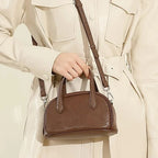 Petit sac bandoulière bowling en cuir