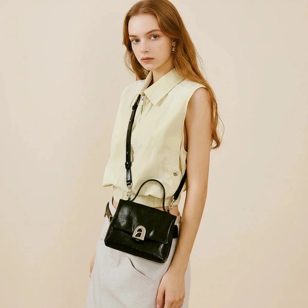 Petit sac bandoulière élégant cuir de vachette