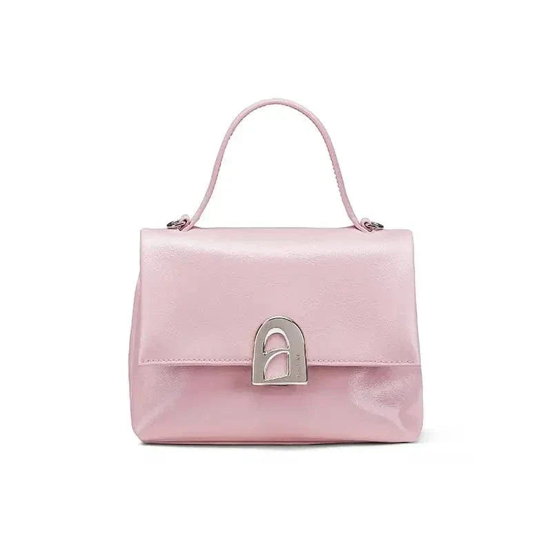 Petit sac bandoulière élégant cuir de vachette Rose