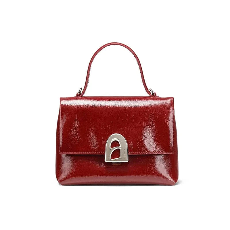 Petit sac bandoulière élégant cuir de vachette Rouge