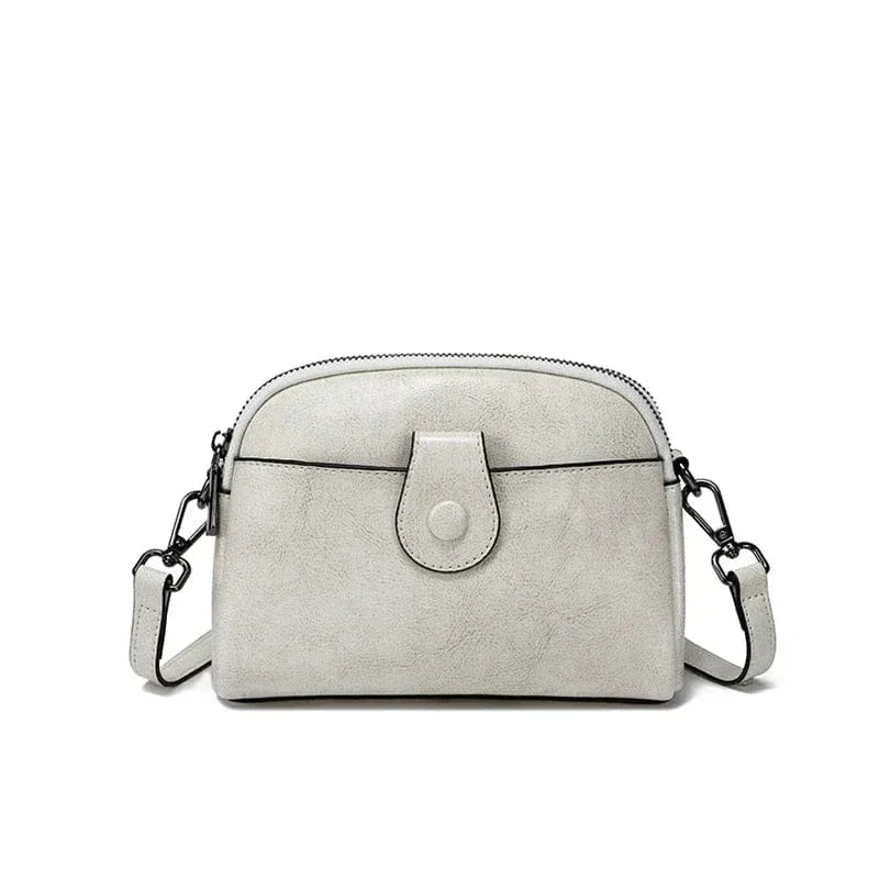 Petit sac bandoulière en cuir vintage Blanc