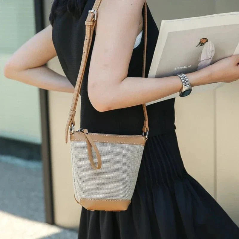 Petit sac bandoulière en toile Khaki