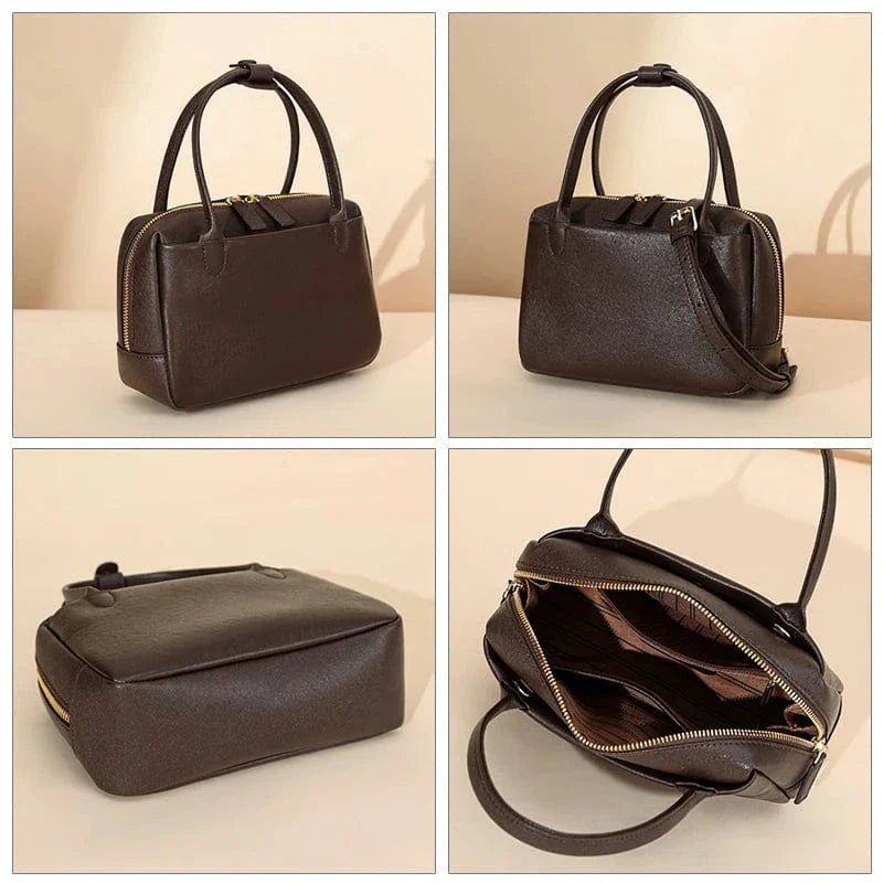 Petit sac bandoulière femme marron