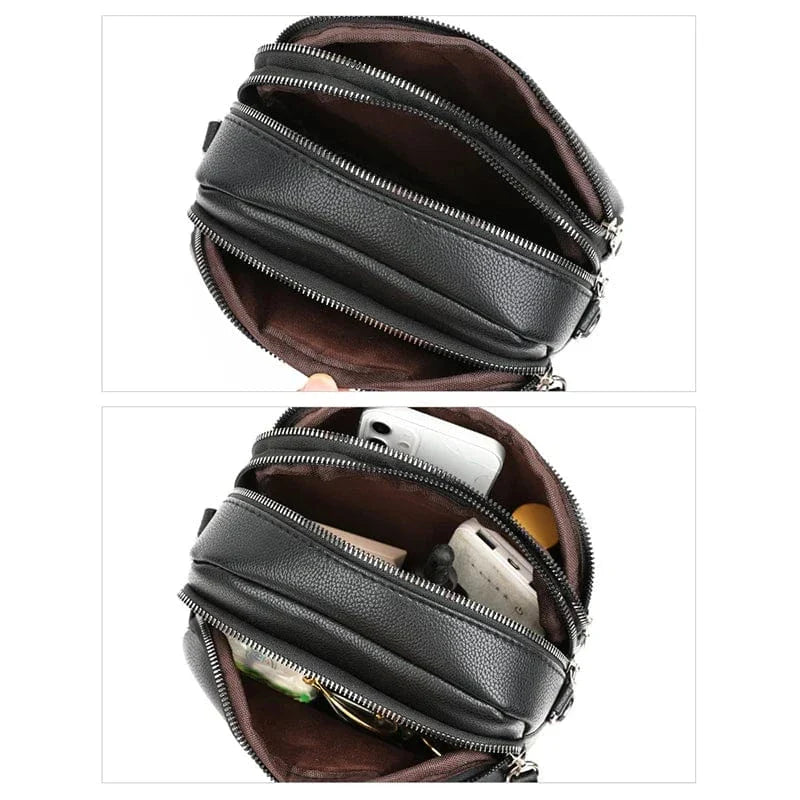 Petit sac bandoulière femme noir Noir