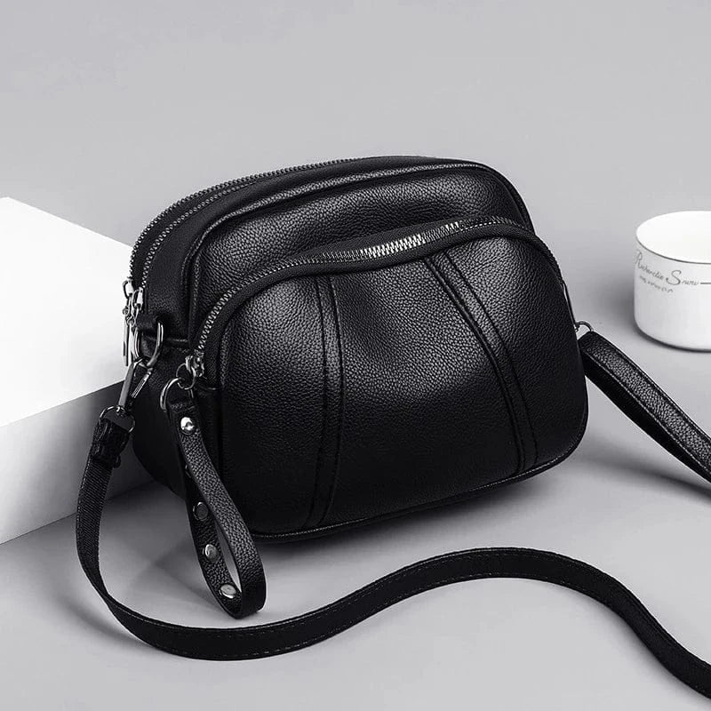Petit sac bandoulière femme noir Noir