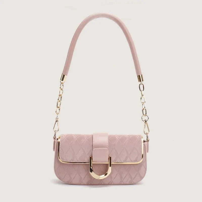 Petit sac bandoulière matelassé similicuir Rose