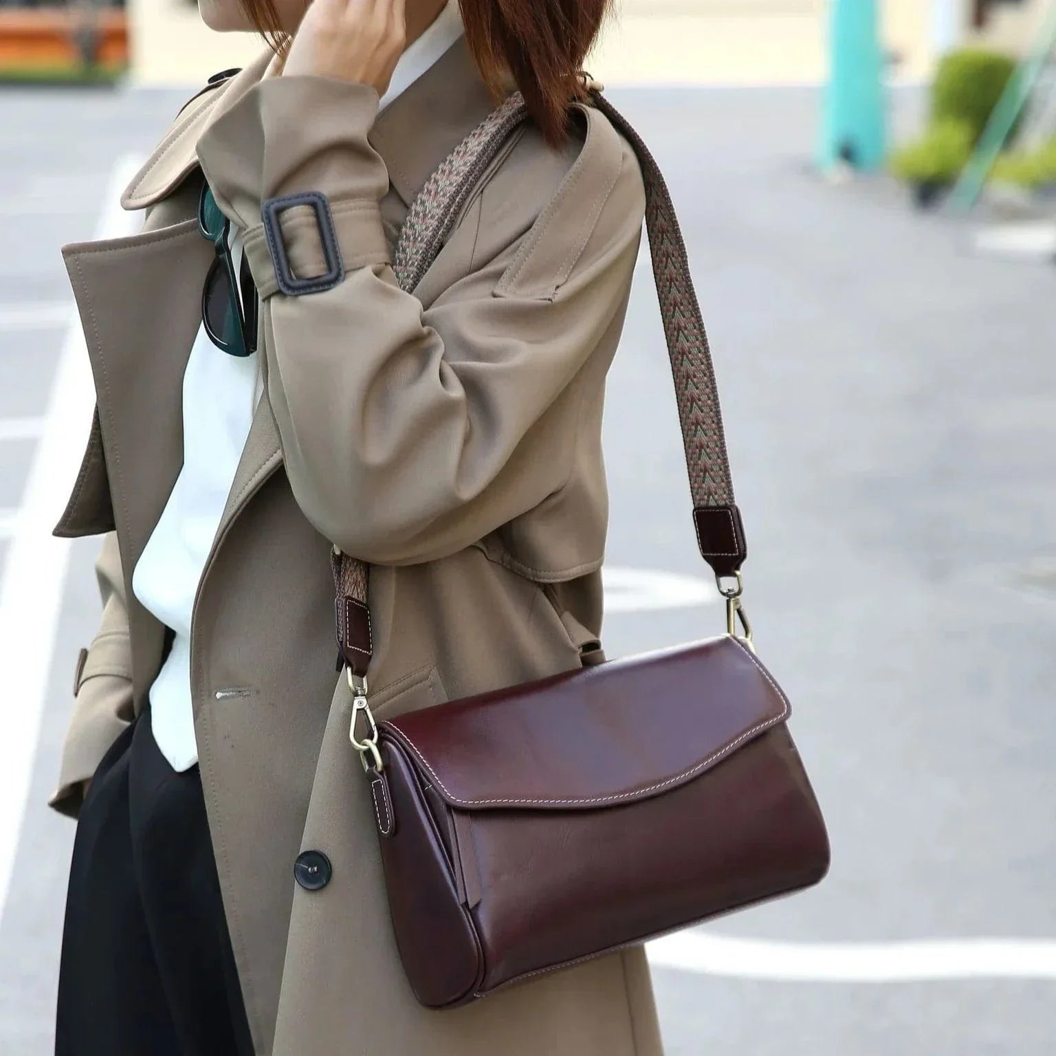 Petit sac besace en cuir