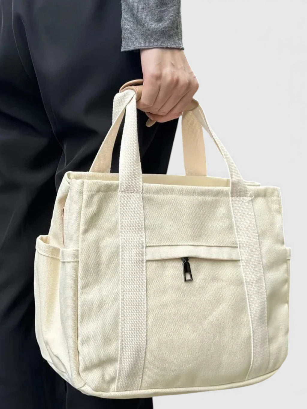 Sac bandoulière en toile compartimenté - L'Ordonnée