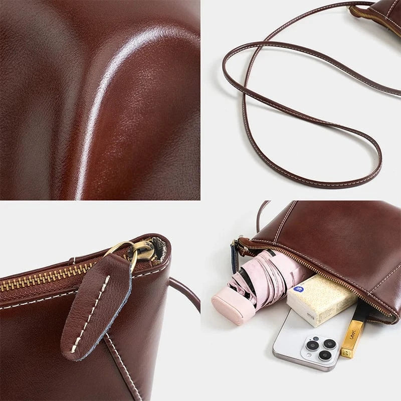 Petit sac demi-lune bandoulière