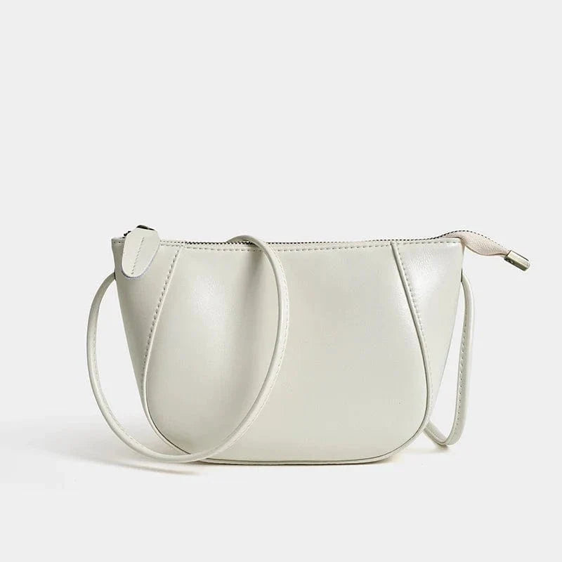 Petit sac demi-lune bandoulière Blanc