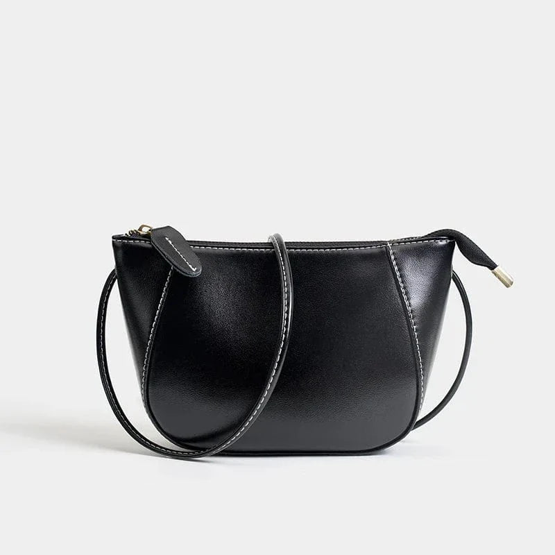 Petit sac demi-lune bandoulière Noir