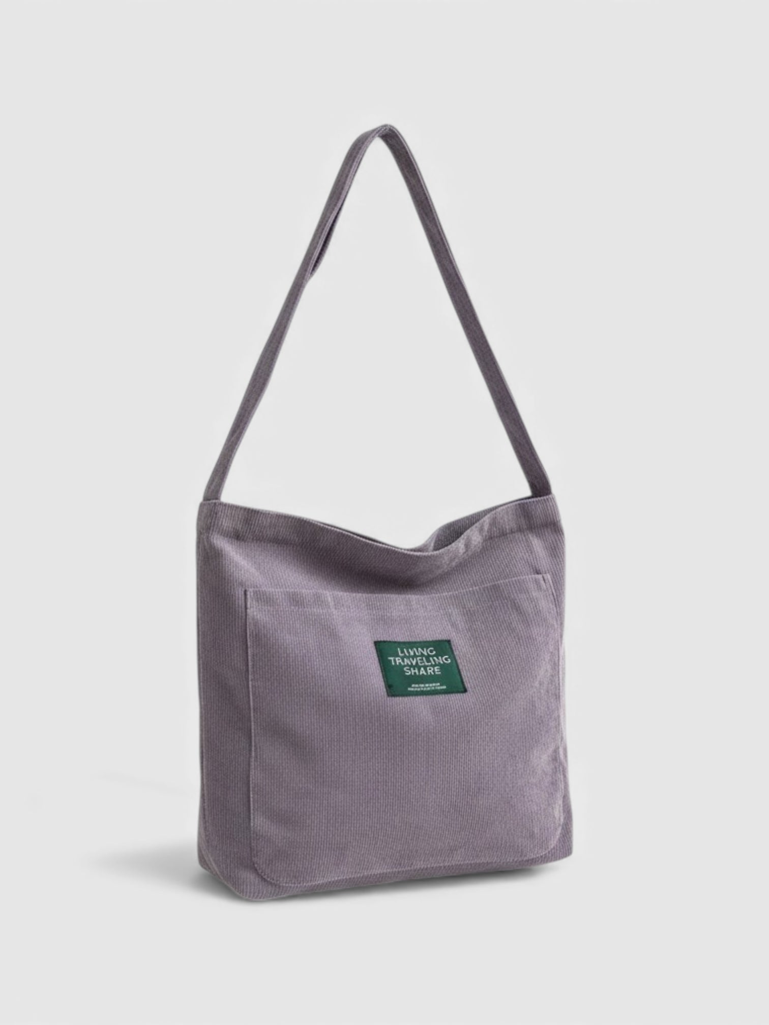 Sac hobo en velours côtelé et zippé - Le Cocooning