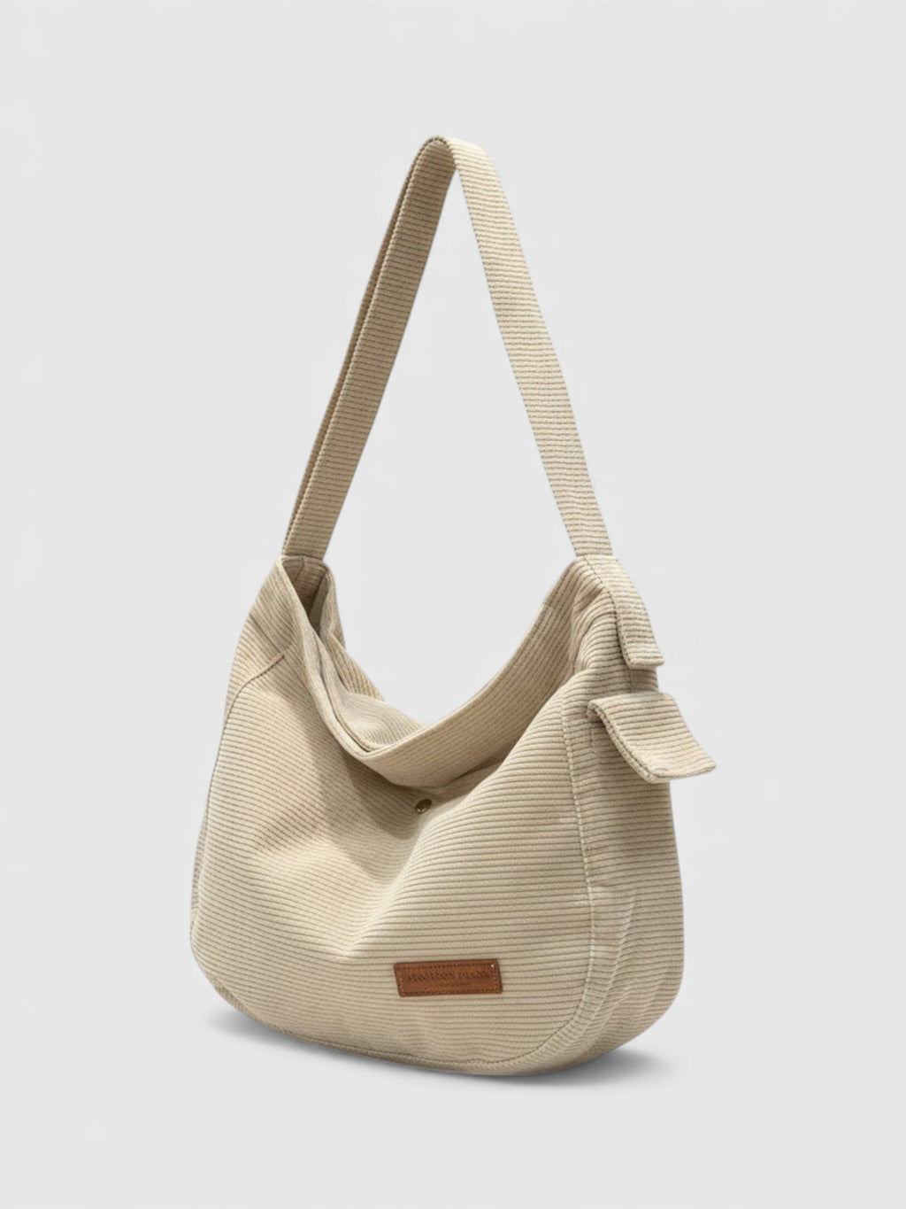 Tote bag bandoulière en velours côtelé - Le Campus Côtelé