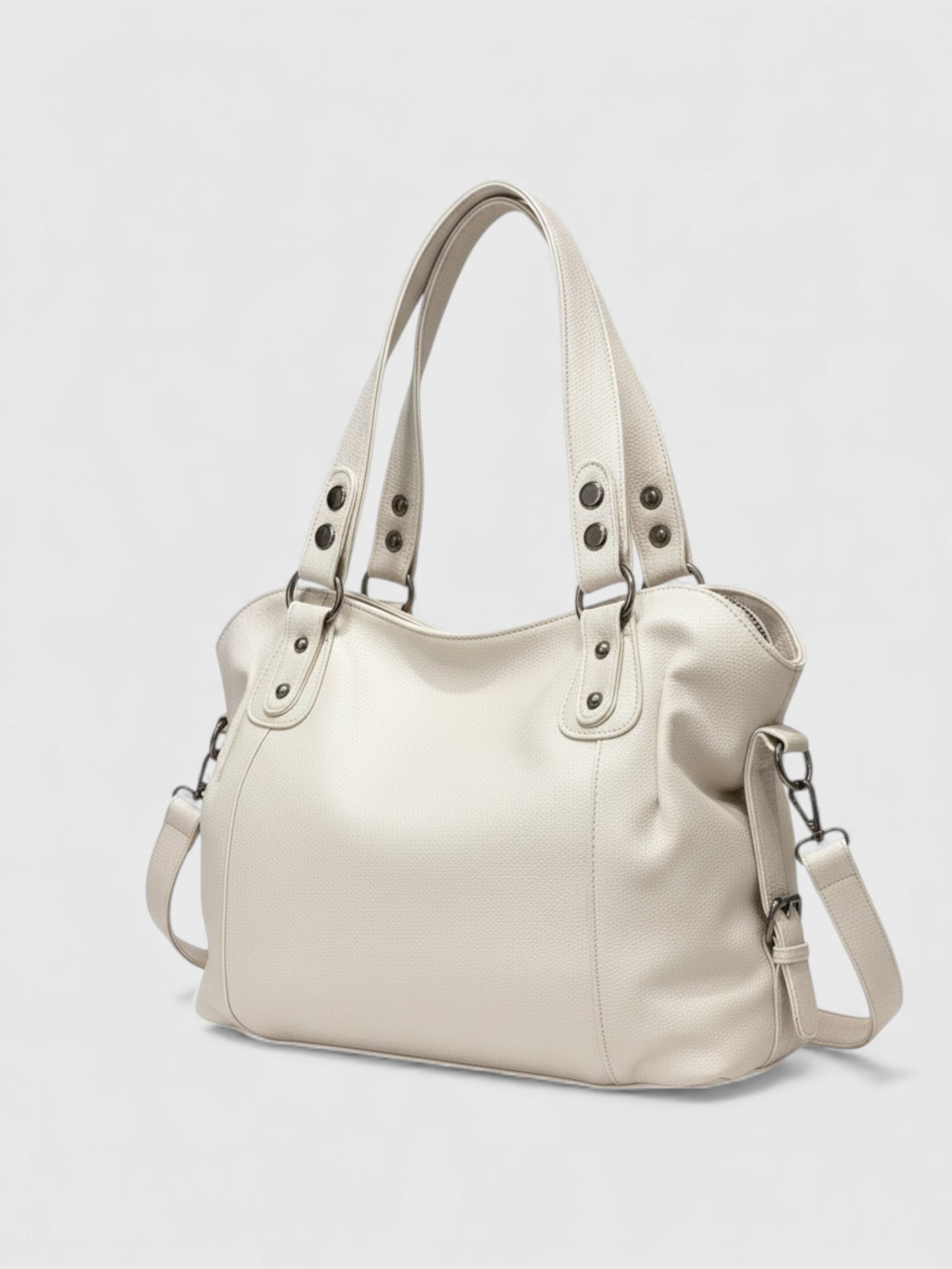 Grand sac cuir vegan grainé noir - La Terre Noire