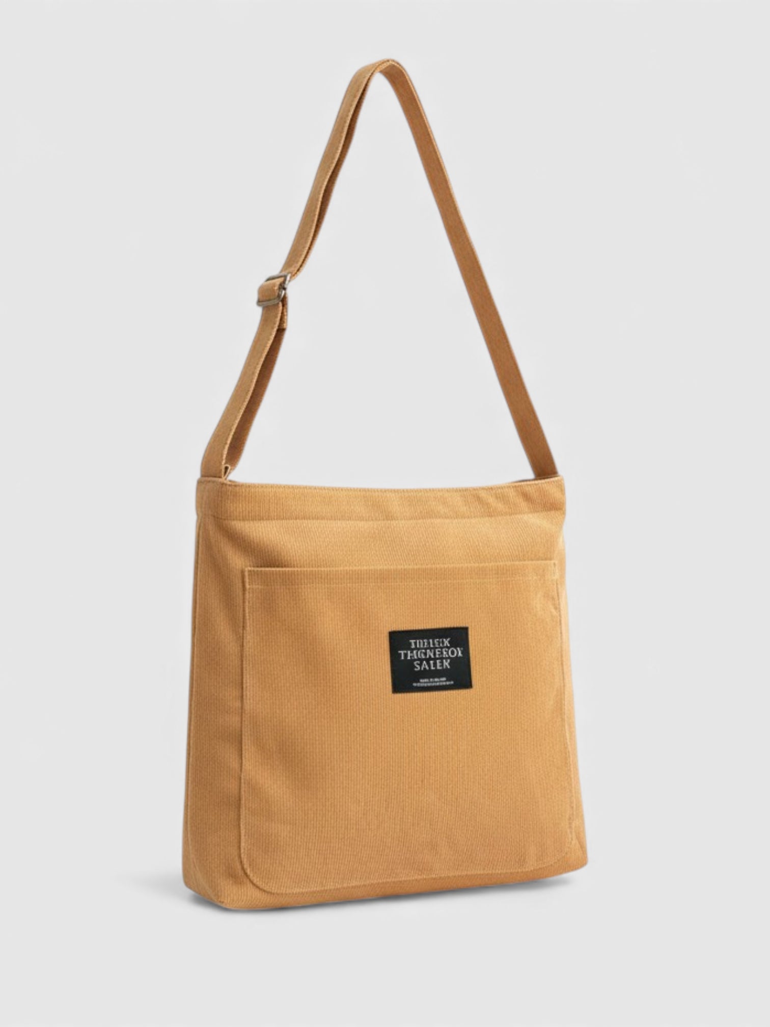 Sac hobo en velours côtelé et zippé - Le Cocooning