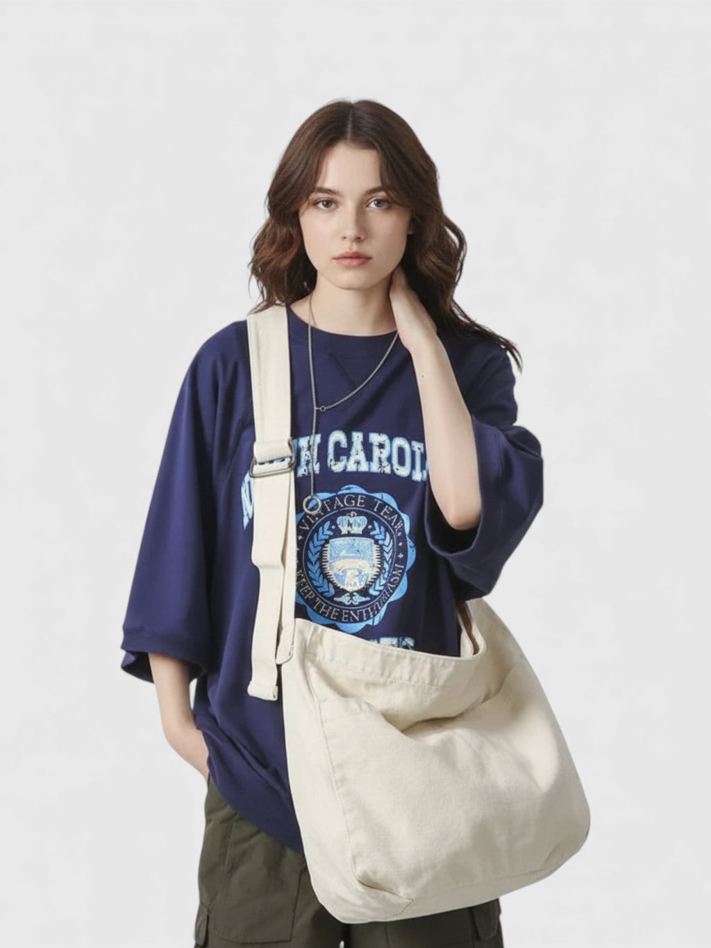 Sac bandoulière messager en toile - Le Colis