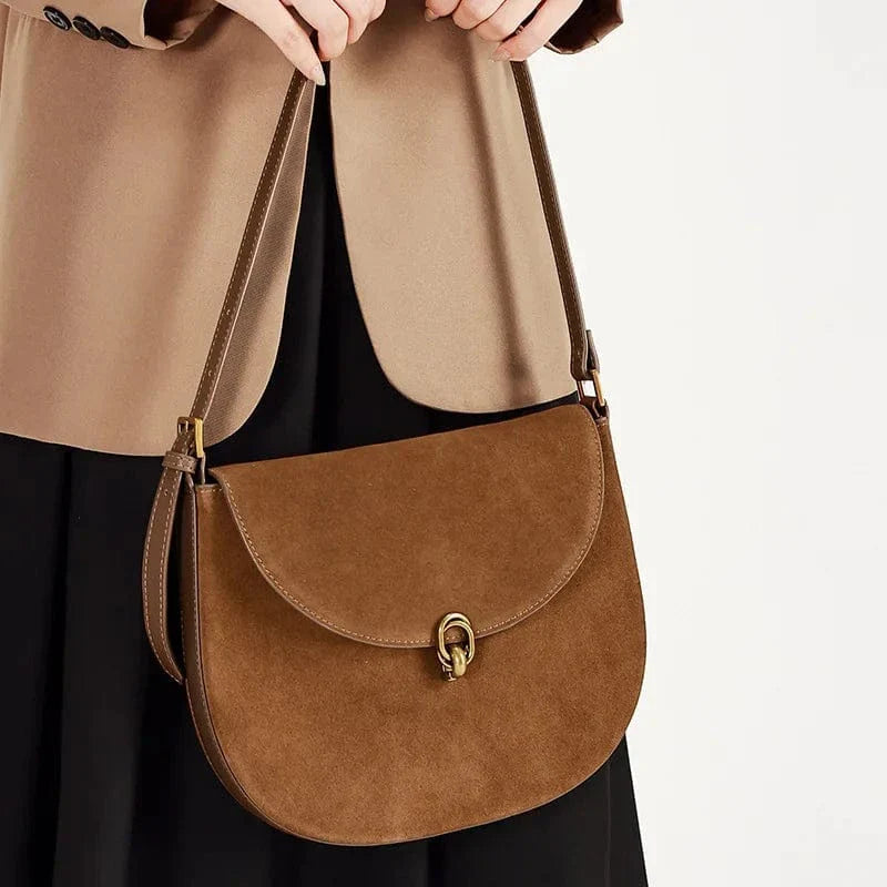 Sac à main bandoulière en cuir véritable