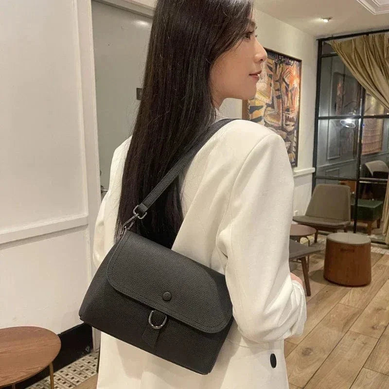 Sac à Main Bandoulière Femme Cuir Noir