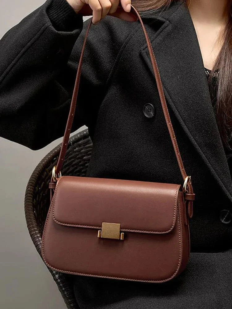Sac à main bandoulière femme marron