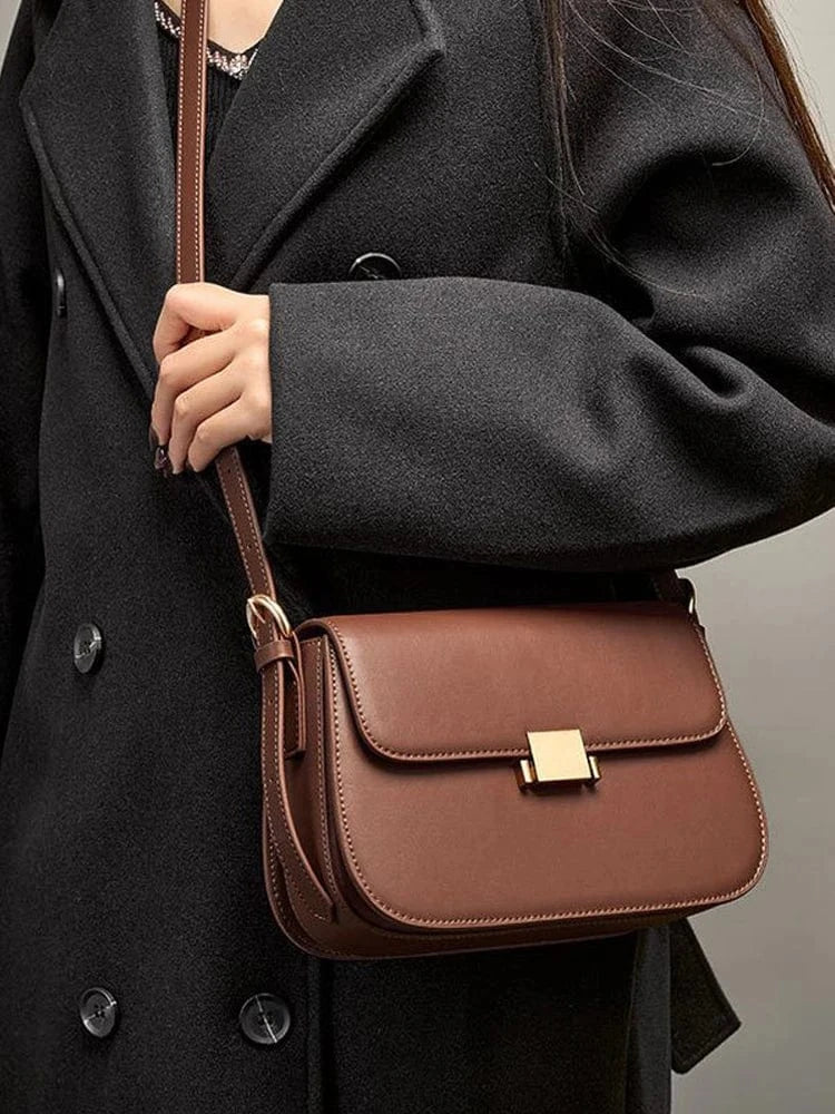Sac à main bandoulière femme marron