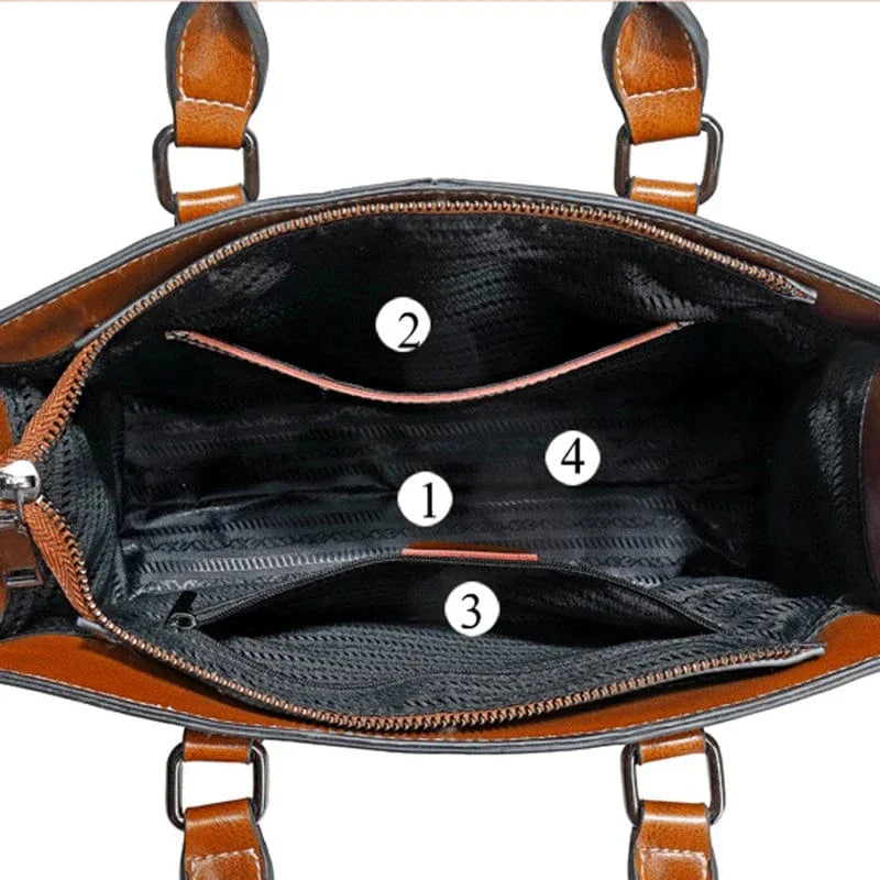 Sac a Main de Cours en Cuir Véritable