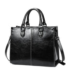 Sac a Main de Cours en Cuir Véritable Black