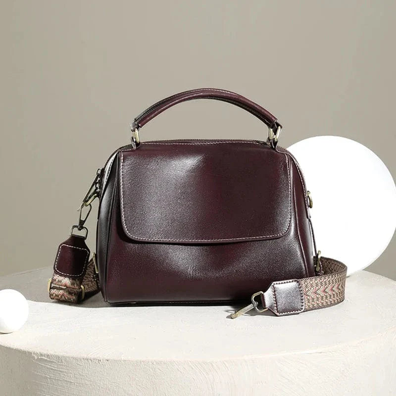 Sac à rabat cuir vintage