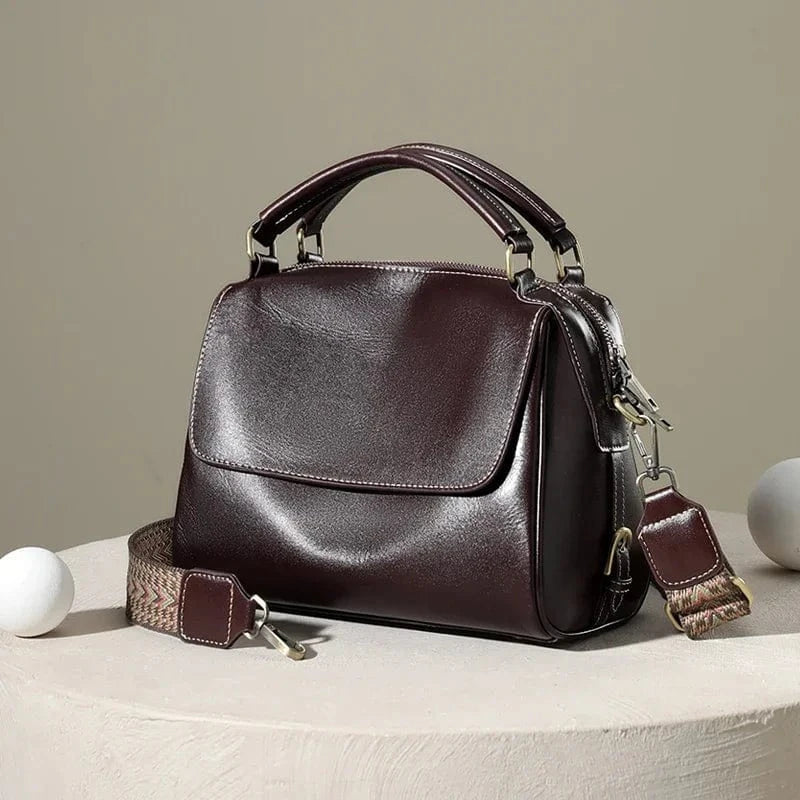 Sac à rabat cuir vintage