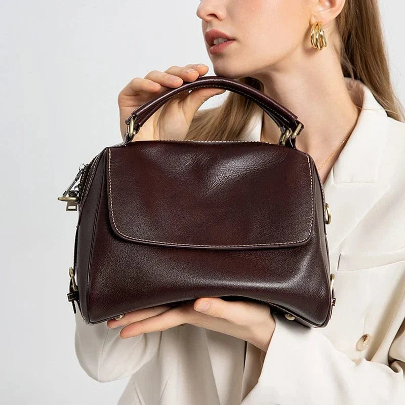 Sac à rabat cuir vintage